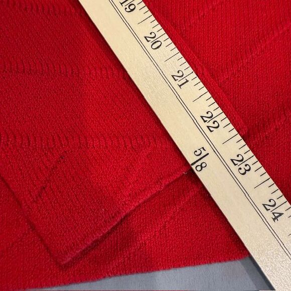 St. John Santana Knit Textured Wool Blend Sweater Zip Mandarin Collar Size 6 - Picture 12 of 13
